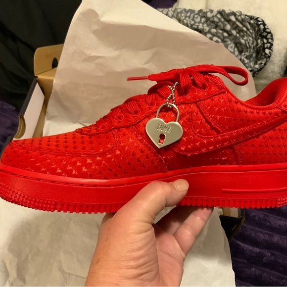 Nike Shoes - Red Sneakers with Heart Charm